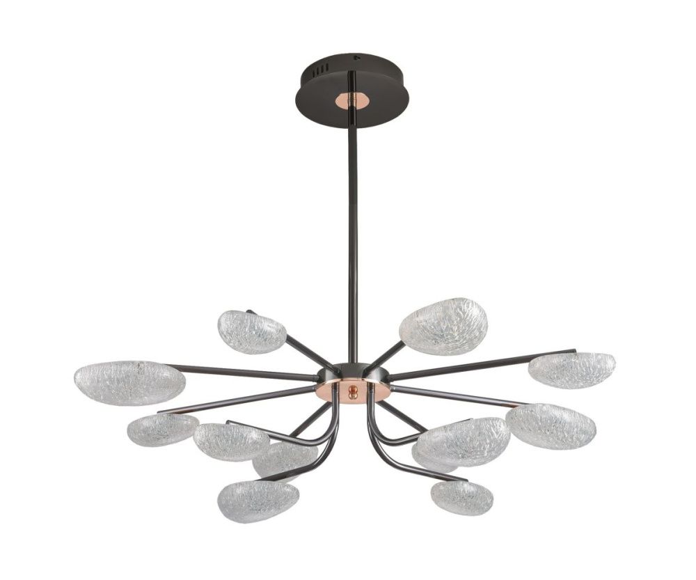 Люстра на штанге 90 см, 72W, 4000K, Kink Light Юнни 07693-12PA,29, черный