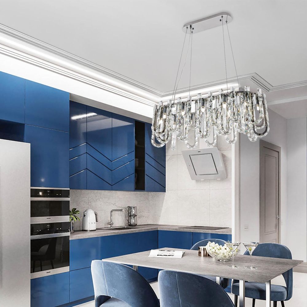 Подвесная люстра 32*80 см MODELUX ML.6621.12 CR хром