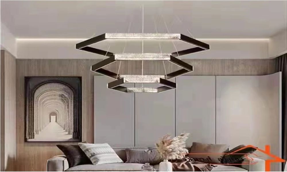 Светильник подвесной SAPFIR SPF-8736 BLACK/ЧЕРНЫЙ D1000+800+600/H1000/3/LED/2*164W безПДУ TERRA22-10