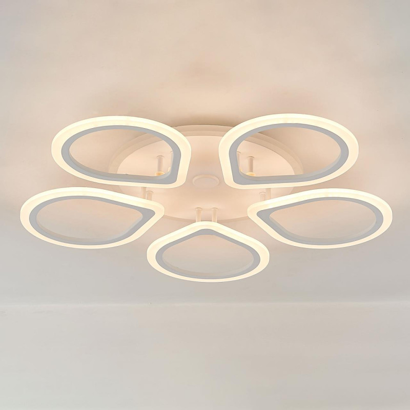 Люстра потолочная Citilux Транай Смарт CL235A150E, 65W LED, 3000-5500K, диаметр 70 см, белый