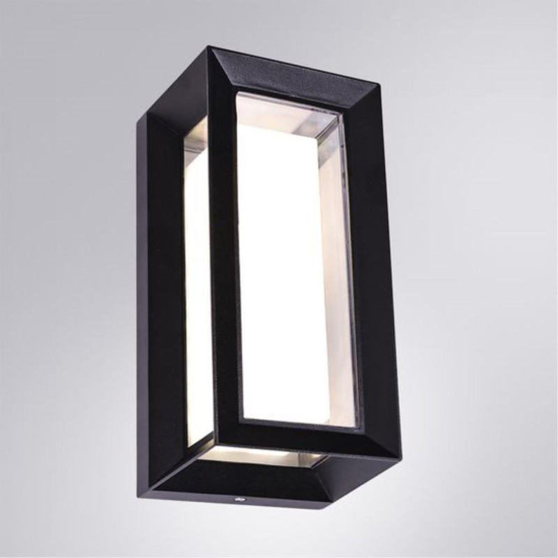 Уличный настенный светильник 26 см, 12W, 4000K, Arte Lamp Ulysses A8112AL-1BK, черный