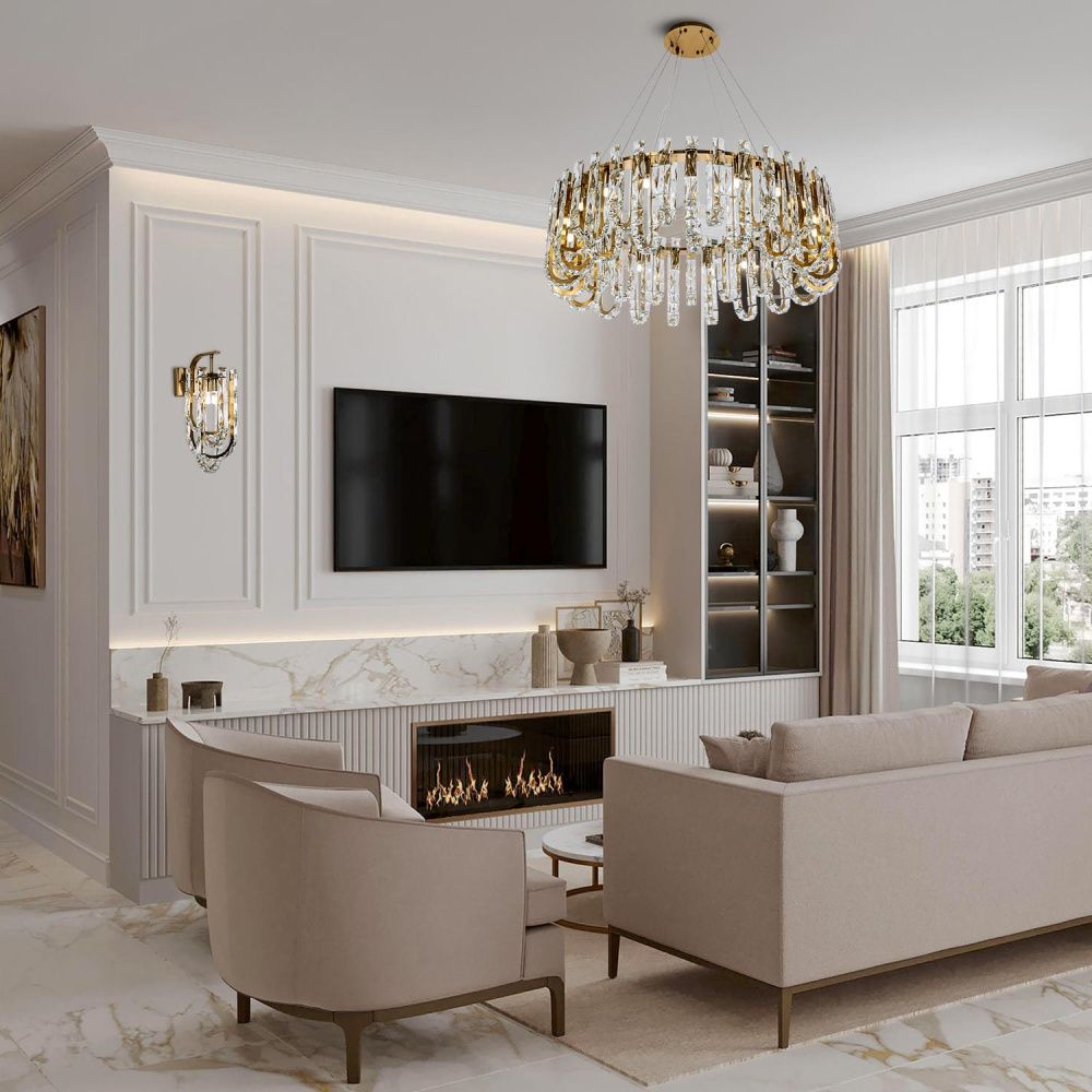 Подвесная люстра 80 см MODELUX ML.6621.19 BS латунь