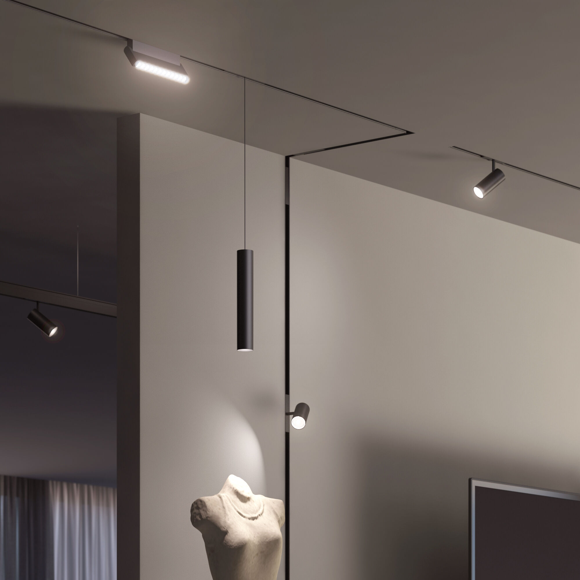 Трековый светильник Slim Magnetic P01 6W 4200K черный 85014/01 Elektrostandard