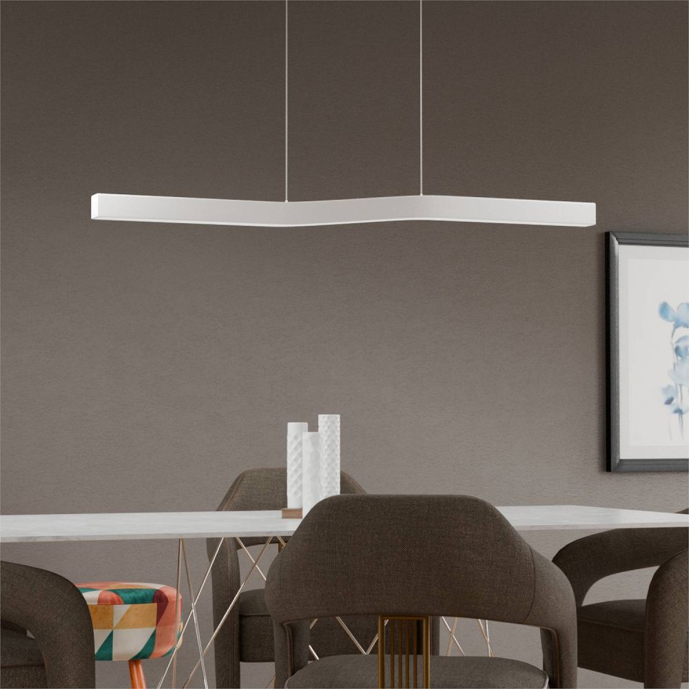 Светильник подвесной 120*8,5-200 см, 1*LED*50W, 3000-6000K, Lightera Canzas LE109L-120W WIFI, Белый