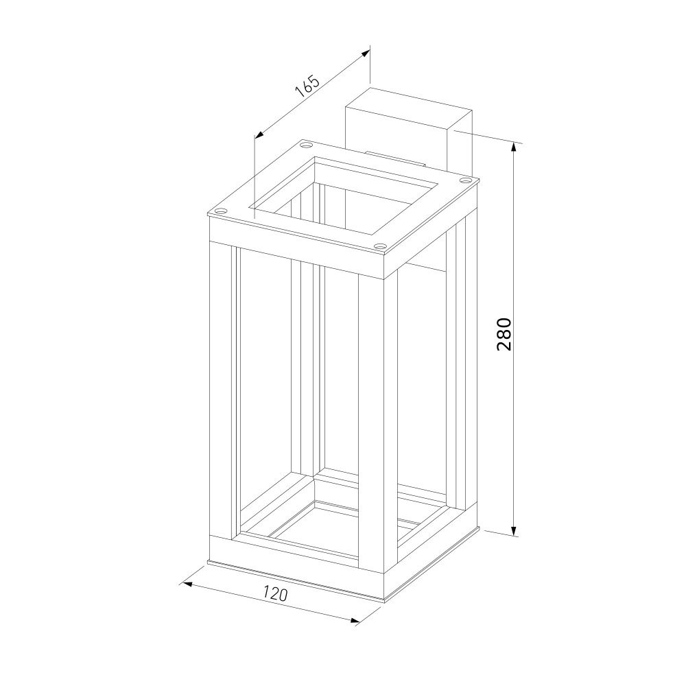 Уличный настенный светодиодный светильник Frame 3000K чёрный 1527 TECHNO LED черный Elektrostandard  4690389219108, a072090
