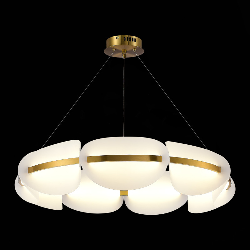 Люстра подвесная 80 см, LED 56W, 3000K золотистый ST Luce Etoile SL1304.203.56
