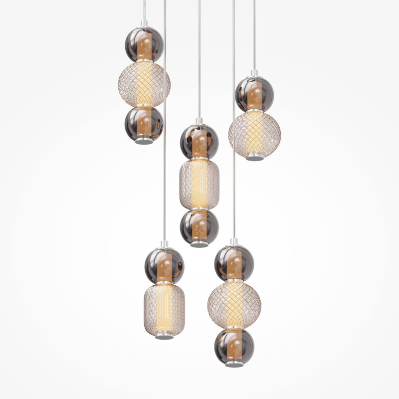 Каскадная люстра 43*43*335,4 см, LED, 80W, 3000К, Maytoni DROP MOD273PL-L80CH3K хром