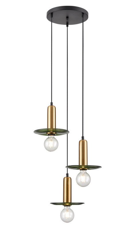 Подвесной светильник  40*172 см, 3*E27 черный, золото Vele Luce Gustoso VL5892P23