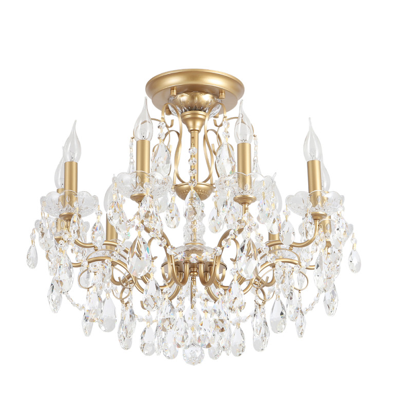 Светильник потолочный 65*58 см, 9*E14*40W Золото Crystal Lux MONTANA PL9