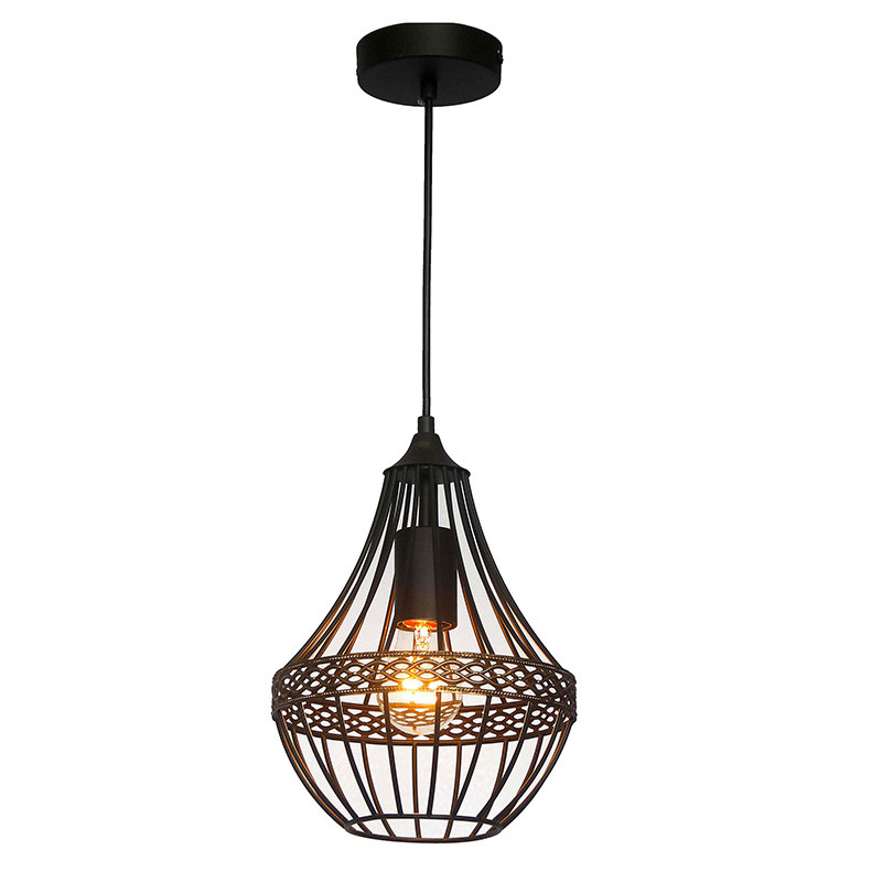 Подвесная люстра Favourite Terra 1800-1P, D205*H290/1350, черный с золотом