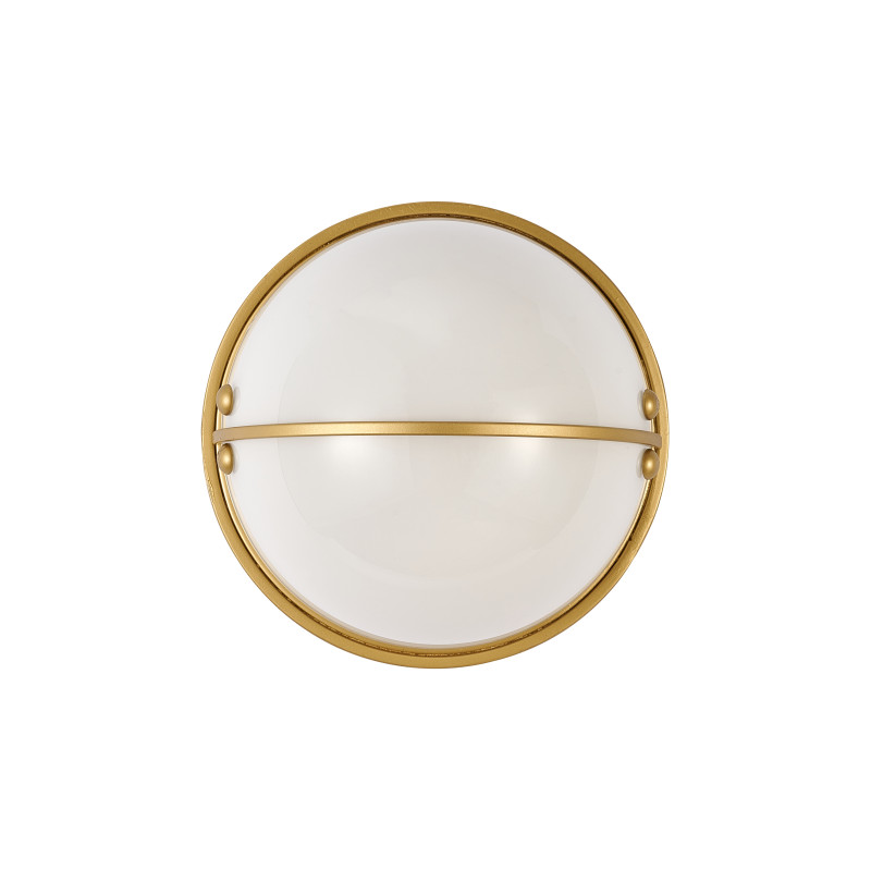 Бра Favourite Radius 2935-2W, D110*W215*H215, каркас золотого цвета, плафон из стекла цвета опала
