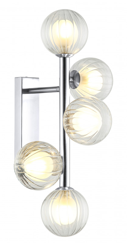 Бра 28*26,5*50,5 см, 5*G9 LED  Хром Stilfort Shardin 2165/09/05W