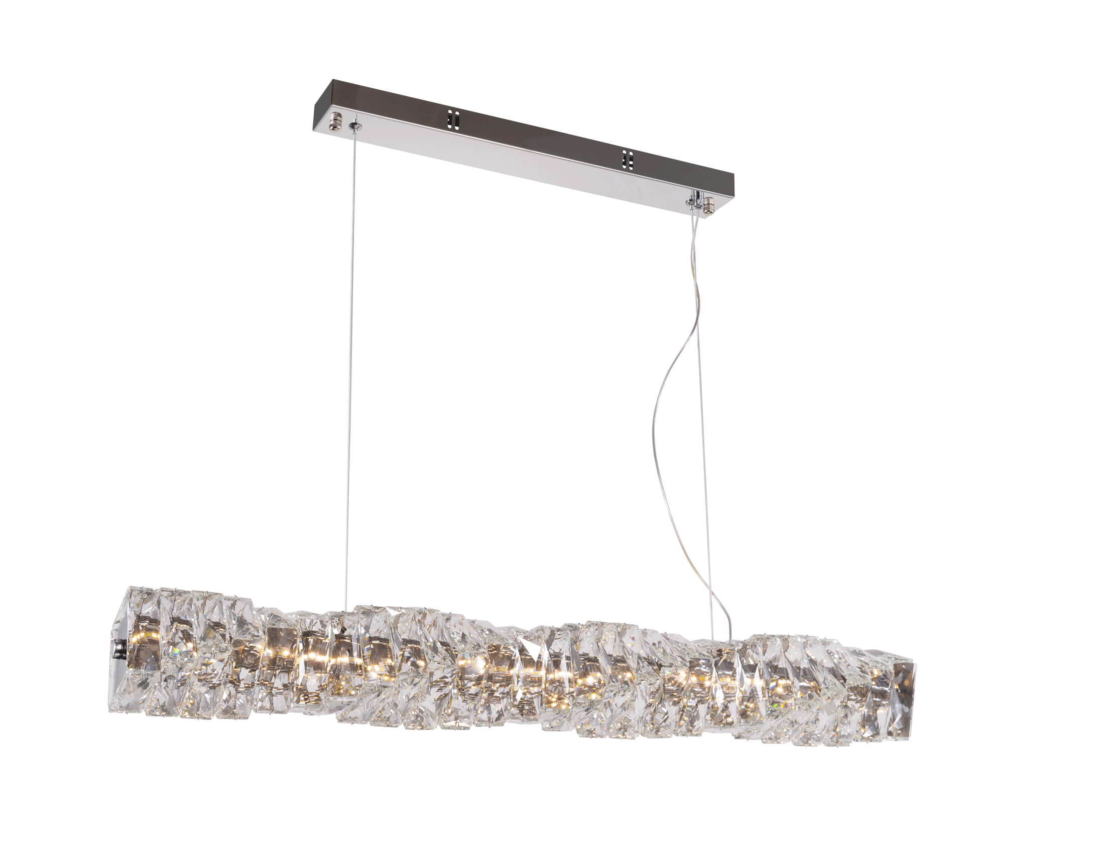 Люстра 800*120*120, LED, 72W 3000K-6500K NewRgy Cristallo 2506R/72W CHR+CL, CHR+CL