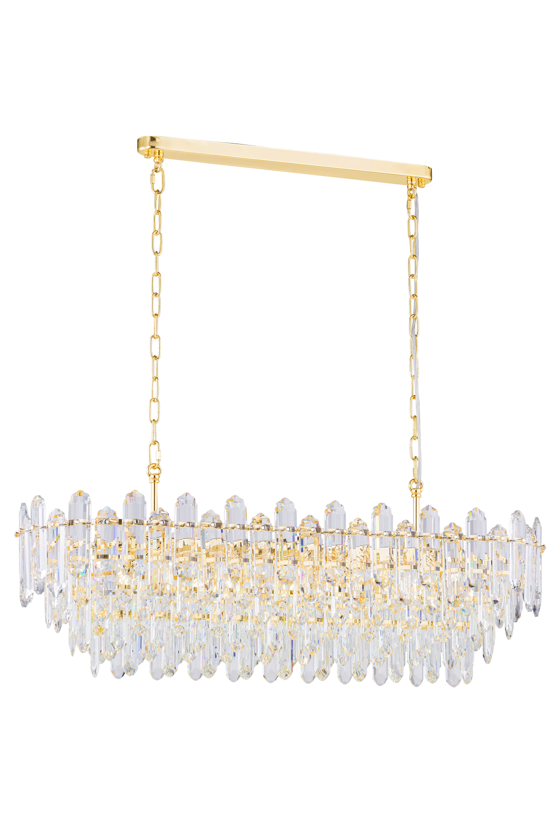 Люстра 1000*350*280, 10*E14, 40W NewRgy Cristallo B1-L1000*W350*H280 H gold, H GOLD