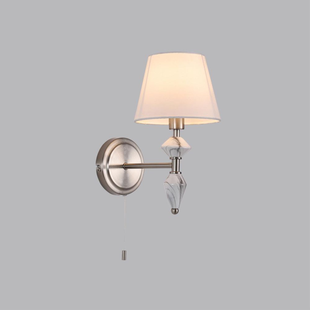 Бра с выключателем *17*37-37 см, 1*E14*40W, Lumion Vermont LUM8274/1W, стальной; серебристый