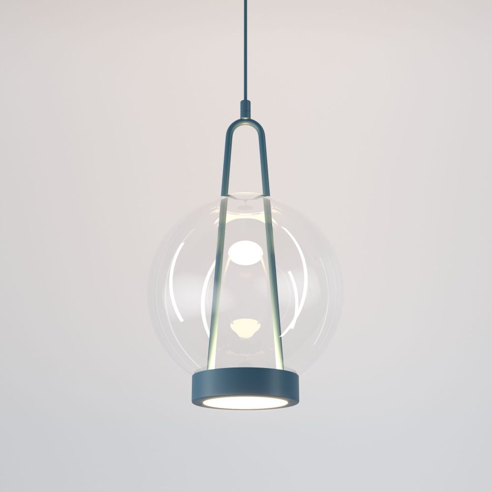 Подвесной светильник 20*20*40-120 см, LED*15W, 3000K, Eurosvet Frasco 50267/1 LED, синий, a069345