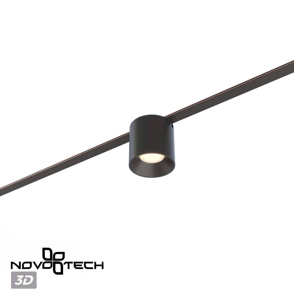 Трековый светильник 7 см, 6W, 3000-6000K, Novotech Easy Shino 359472, черный