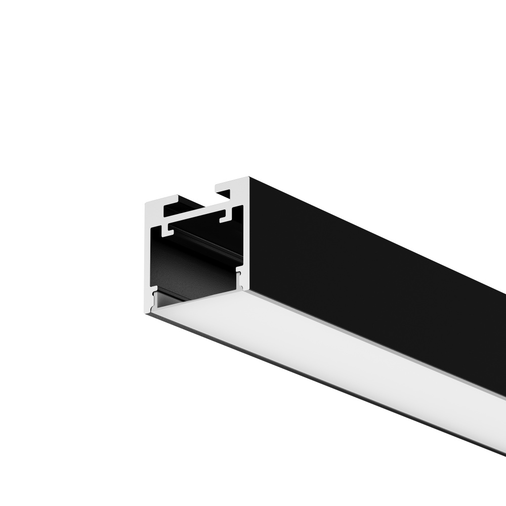 Алюминиевый профиль накладной-подвесной 25x22 (Черный, 2 м), ALM-2522-B-2M 633013, 200*3*2 см, Maytoni  633013, Черный