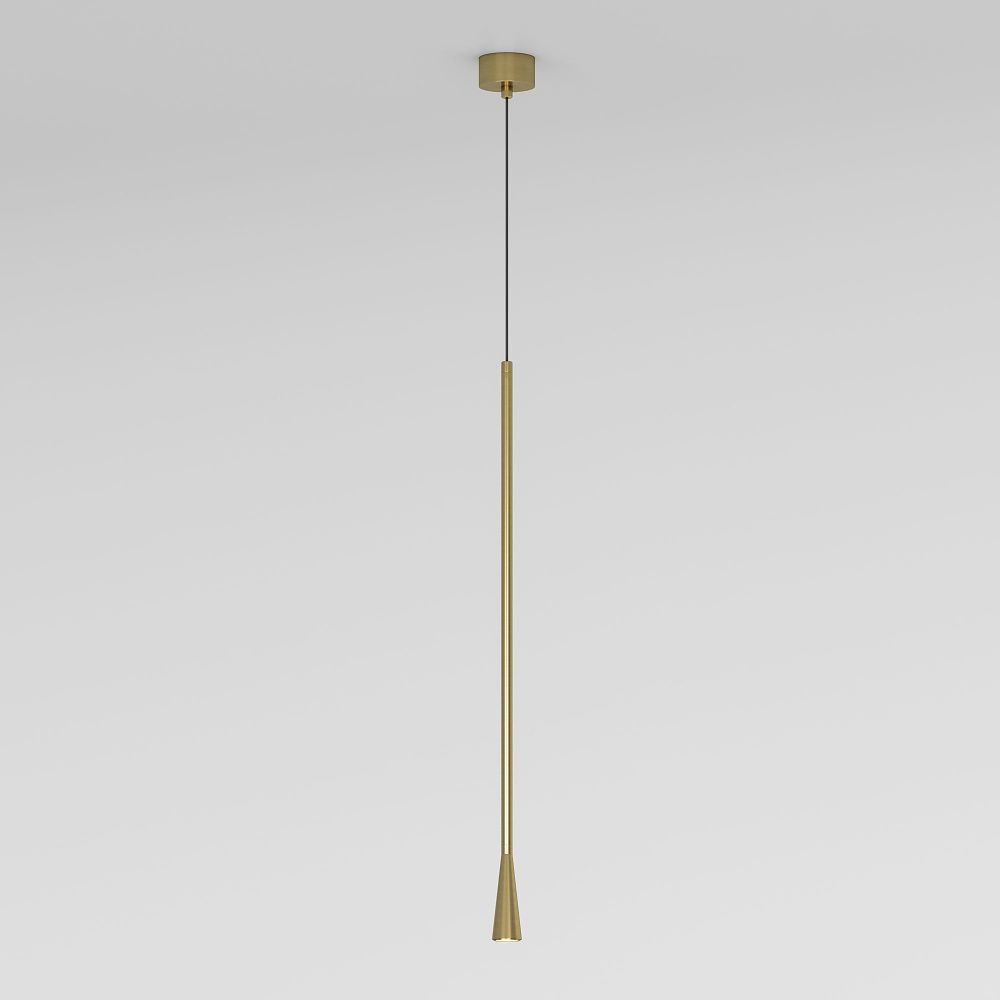 Подвесной акцентный светильник 6*6*140 см, LED, 7W, 3000K, Elektrostandard Vist 50312 LED, латунь