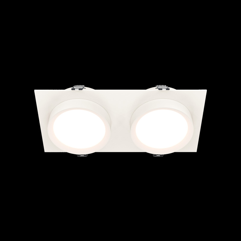 Встраиваемый светильник 22*11*4,5 см, 2 GX53*15W Hoop DL086-02-GX53-SQ-W Maytoni Downlight, Белый