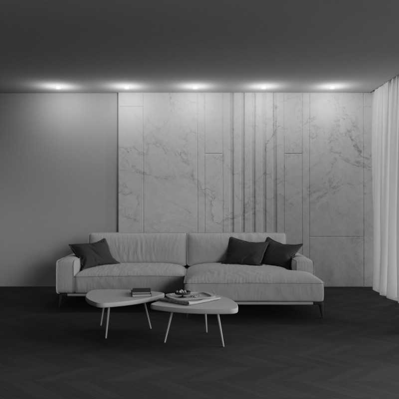 Встраиваемый светильник 7,8*7,8*8,5 см LED, 12W, 3000К, Maytoni Technical nude DL065-12W3K-TRS-W белый