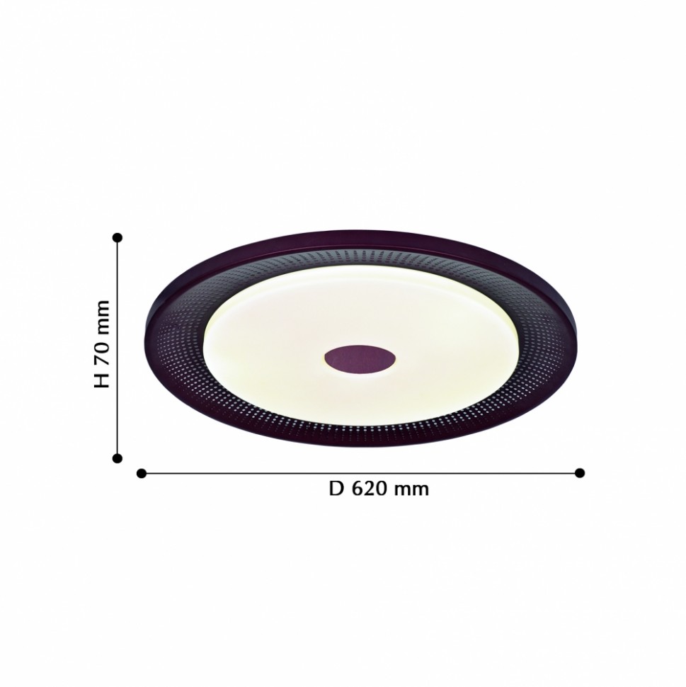 Потолочный светодиодный светильник с пультом F-Promo Dafna 2536-6C кофе, диаметр 62 см