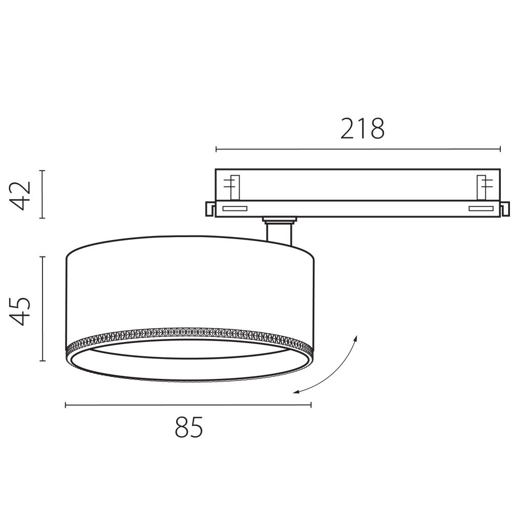 Светильник Quattro DALI *8,5*4,5 см, *15W, 3000K, Lightstar Alta Pro A5537DALI, Черный
