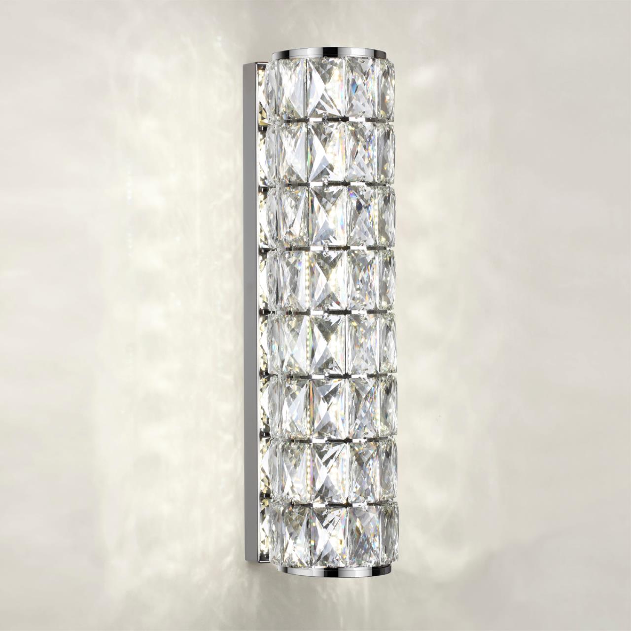 Бра 11,5*11*42 см, 1 LED*8W, 4000 К, Odeon Light Panta, хром 4927/8WL
