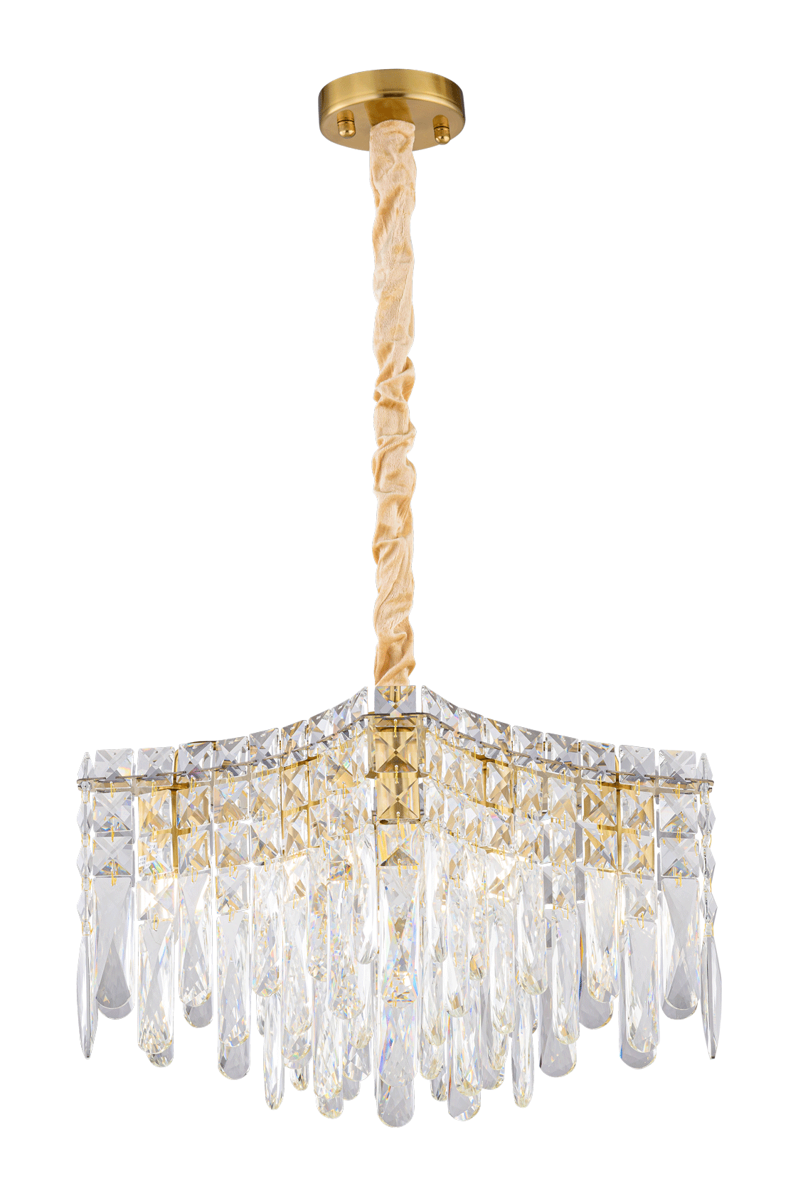 Люстра 500*470*410, 8*E14, 40W NewRgy Cristallo 5611P/8A PLATING BRASS+CLEAR, PLATING BRASS+CLEAR