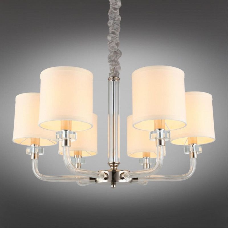 Подвесная люстра 69*65-150 см, 6*E14, 40W, Aployt Mona APL.729.03.06, хром