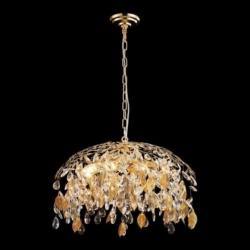 Люстра подвесная *60*55-120 см, 8*E14*9W, Lussole Presidio LSP-6041, блестящее золото