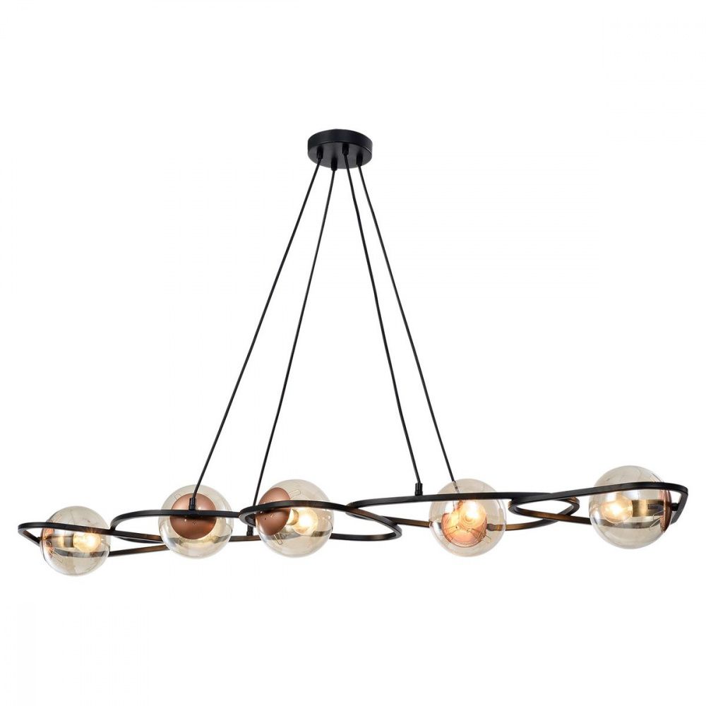 Подвесная люстра Lussole Loft Chilton LSP-8411, черный-медь