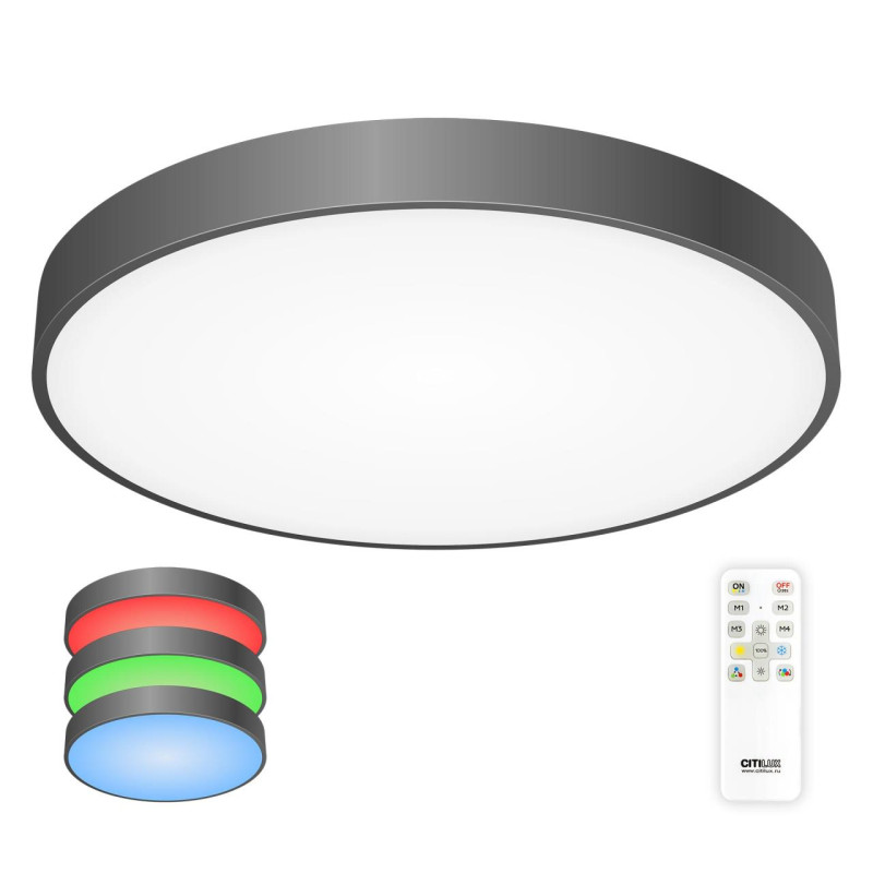 Светильник 60 см, 105W, 3000-5500K Citilux Купер CL724105G1 RGB, черный