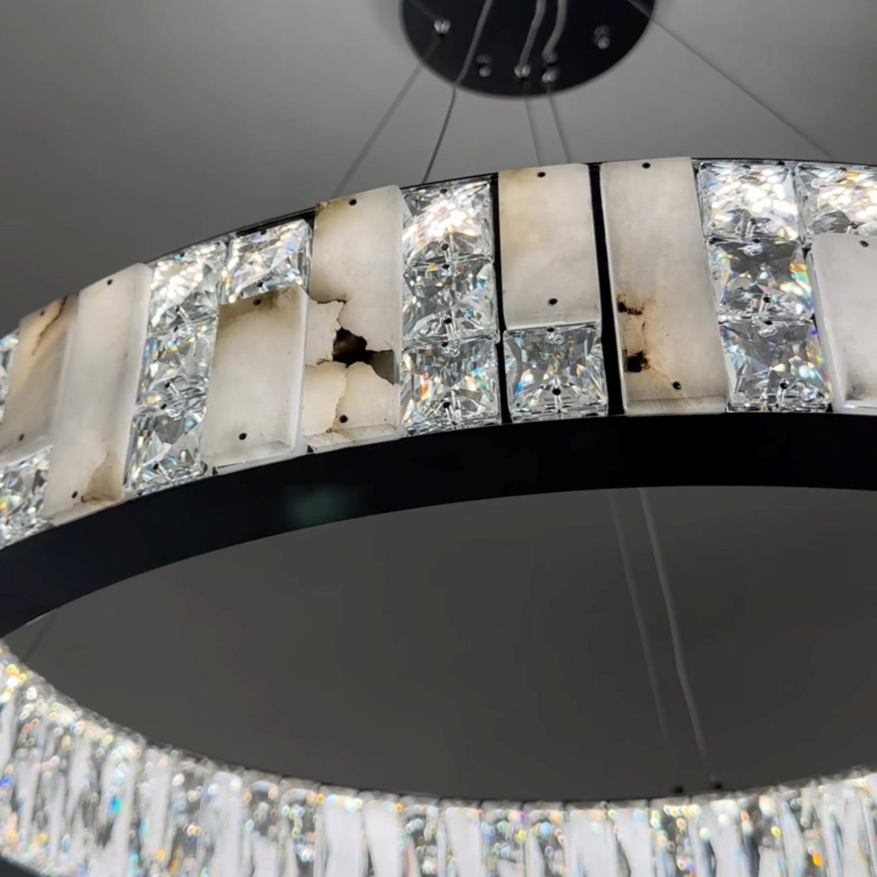 Подвесная люстра 80x50см, LED, 45Вт, 3000 / 6000K, Modelux ML.6985.800P CR Хром