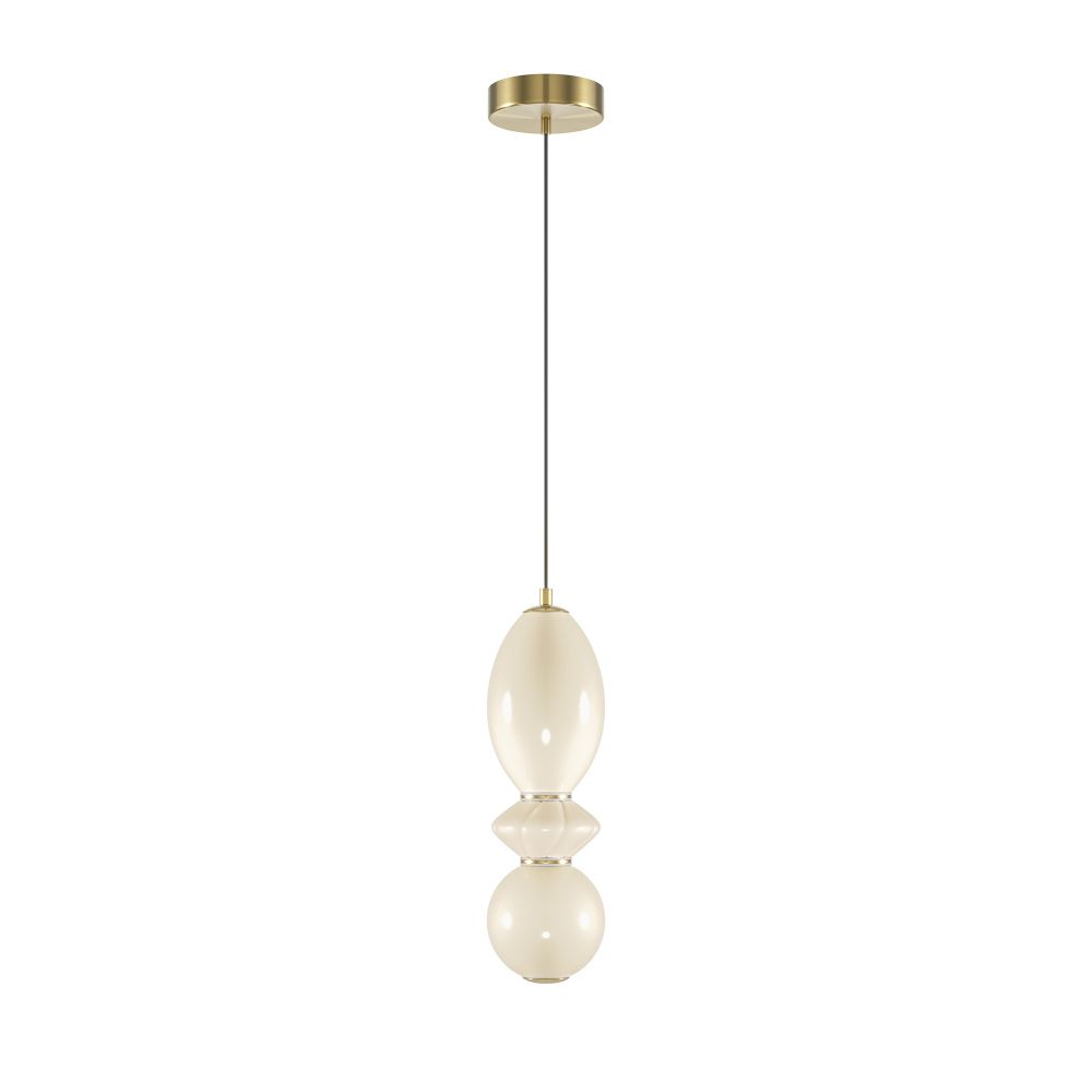 Подвесной светильник 12*54-344 см, *LED*12W, 3000K, Maytoni Brosche MOD362PL-L10BG3K, Латунь