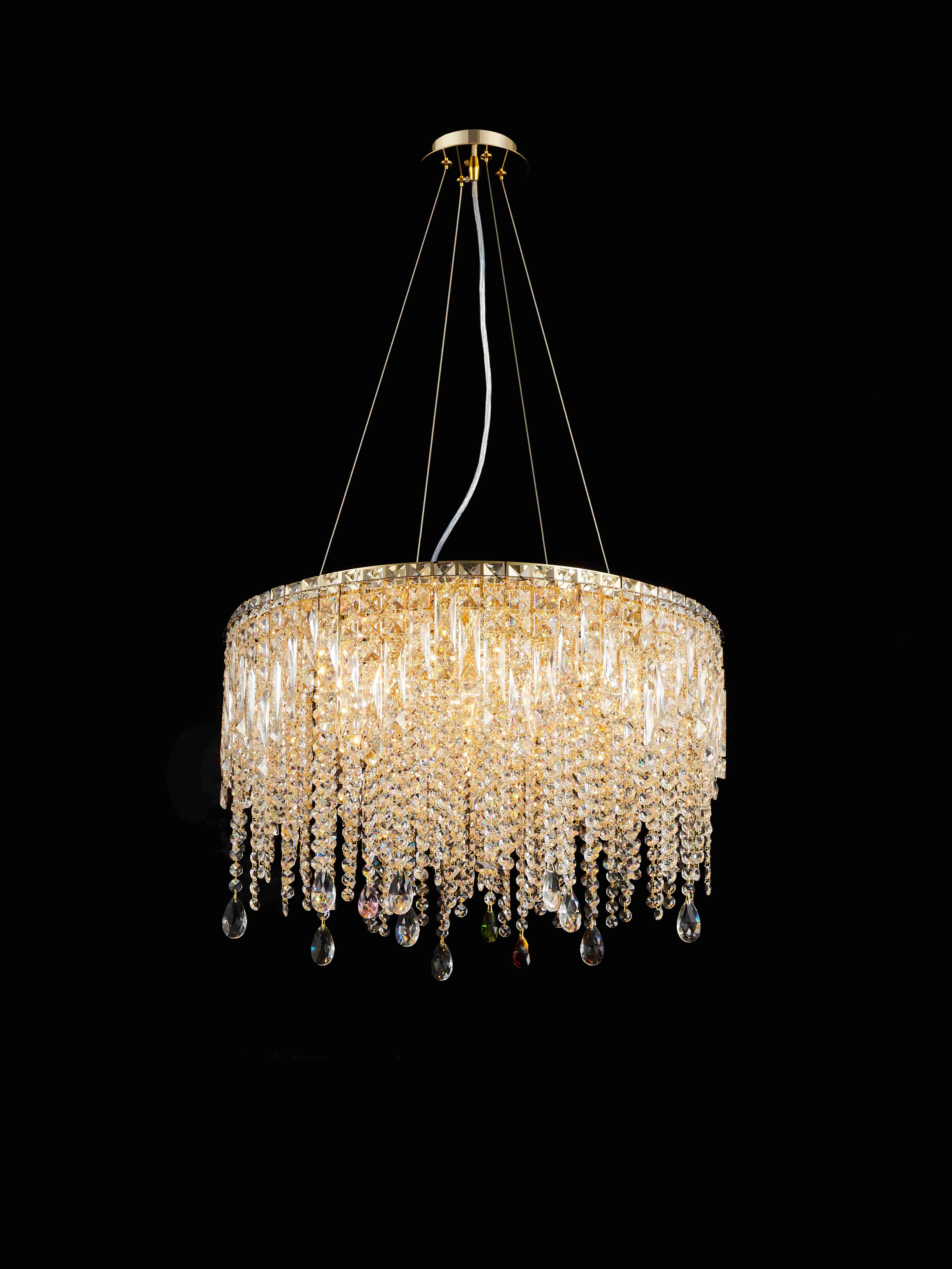 Люстра 600*310, 12*E14, 40W NewRgy Cristallo E62-ф600*H310 H GOLD, H GOLD