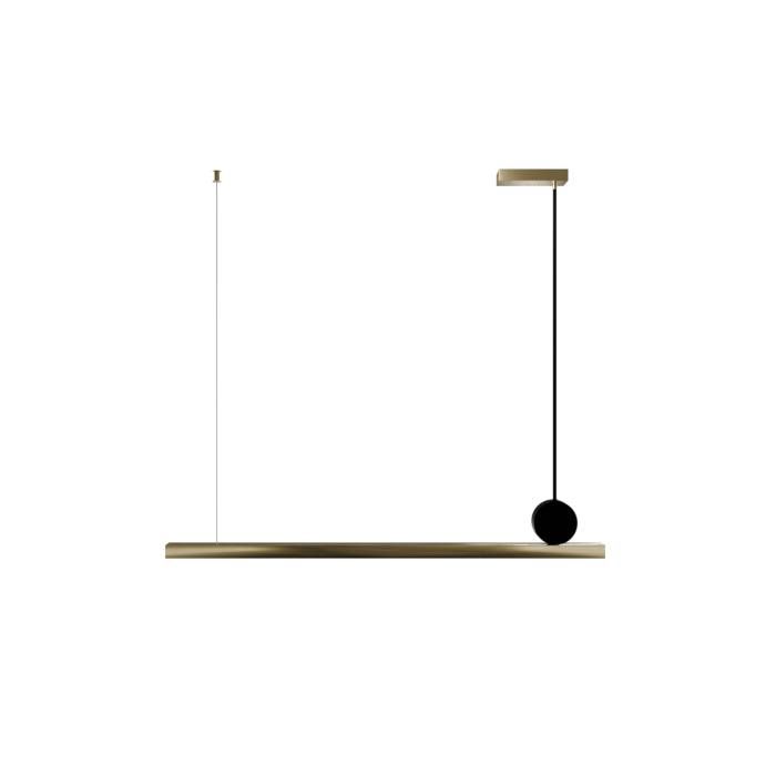 Светильник подвесной 88*15-190 см, 1*LED*32W, 3000-6000K, Lightera Manitoba LE111L-88GB WIFI COPPER, золотой
