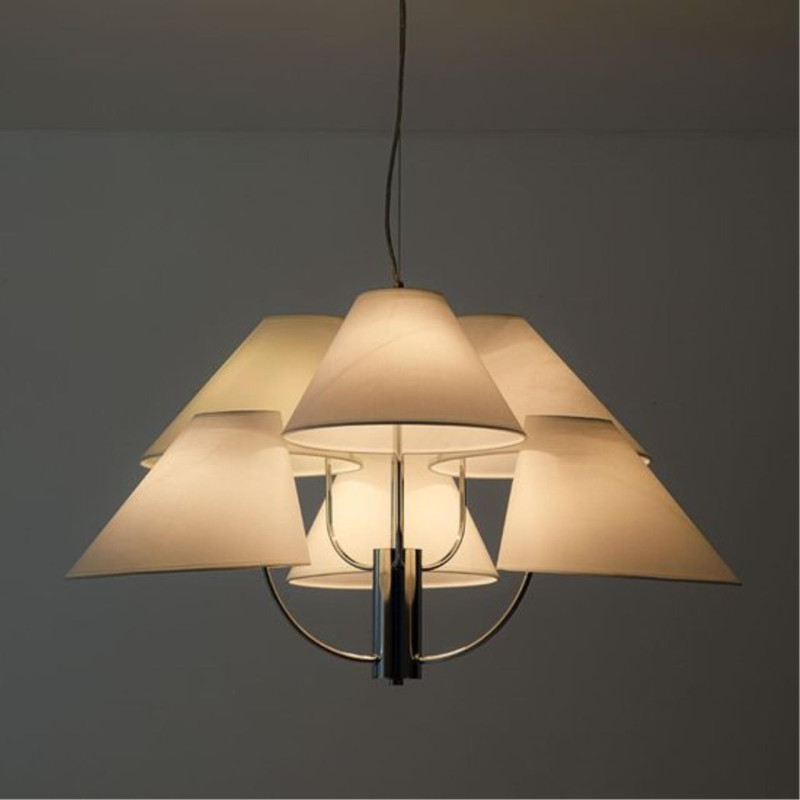 Подвесная люстра 85 см, Arte Lamp RONDO A4086LM-6CC,хром
