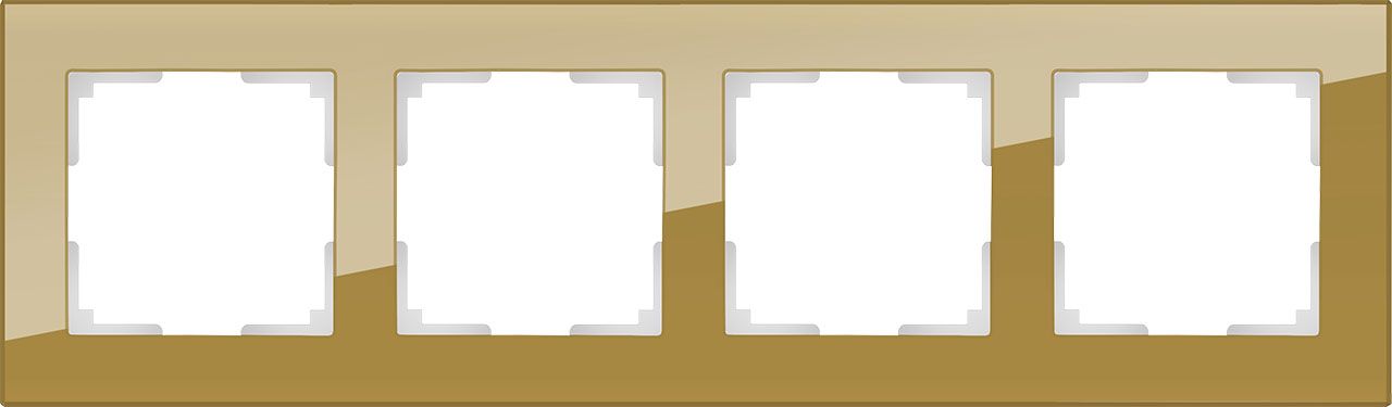 WL01-Frame-04 / Рамка на 4 поста (бронзовый,стекло), 4690389098659