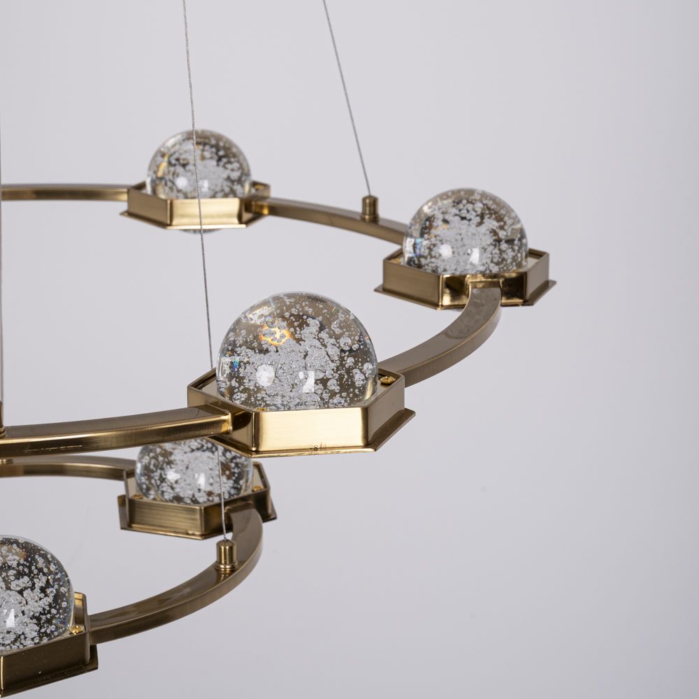Подвесная люстра WALSH L10 70*70*150 см, 10*LED*5W, 3000K, ImperiumLoft 195470-23, Латунь