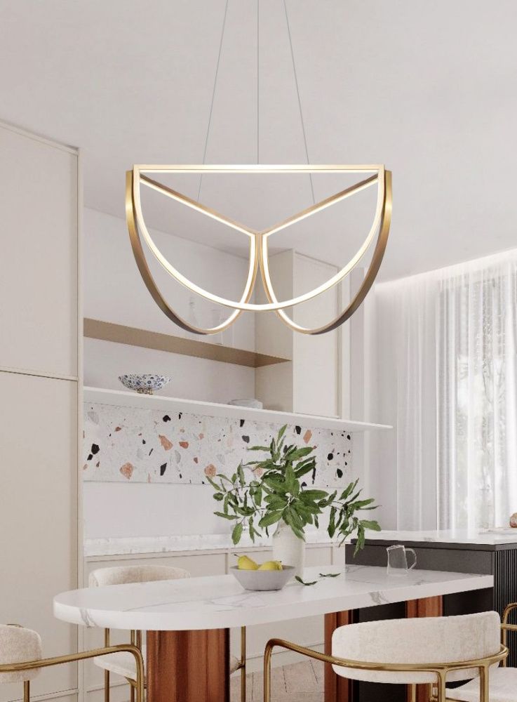 Светильник ElegantLight DZN-6055 БРОНЗА D800*800*800/H1200/3/LED/..W/2800-4500-6500K SOLANA
