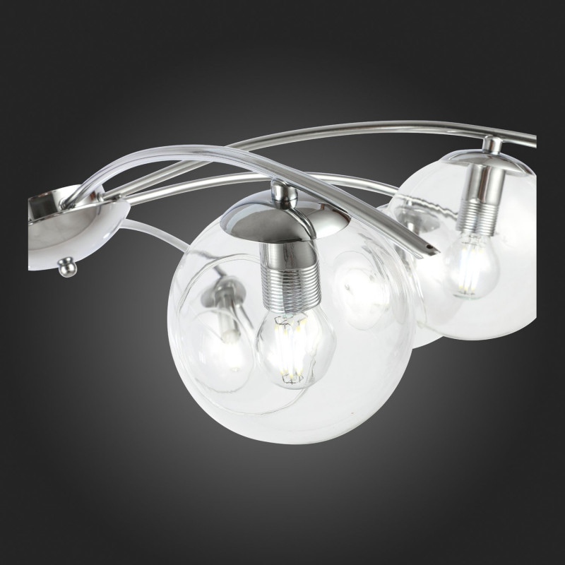 Люстра потолочная 90 см,  EVOLUCE RATELLA SLE102602-08 Хром