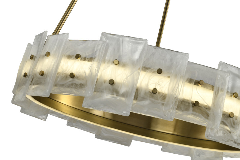 Подвесная люстра 60*150 см, LED, 50W, 4000K Zortes Cloud-Stone ZRS.90610.60, латунный