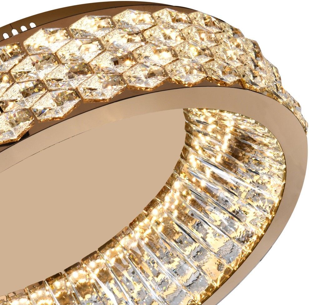 Люстра потолочная 60 см, 70W, 3000-6000K, Stilfort 4040/03/06C, золото