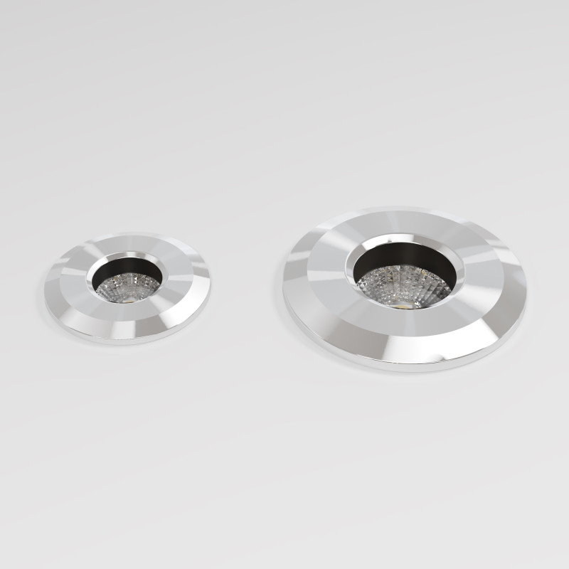 Встраиваемый светильник 6,2*9 см, LED*1W, 3000 К, Flash O044DL-L1S3K3 Maytoni Outdoor, Серебро