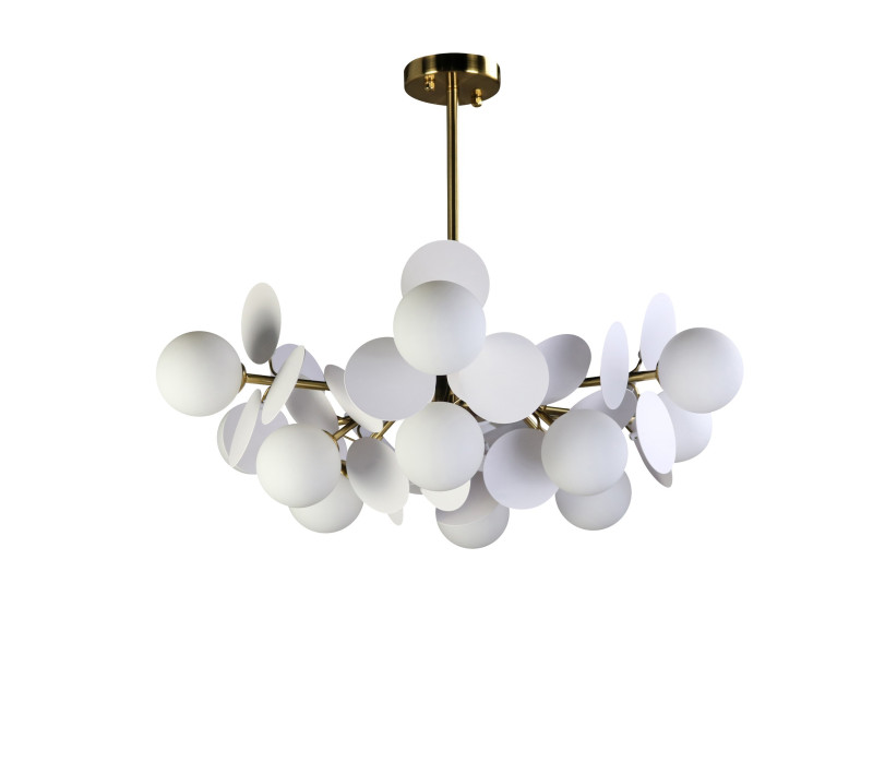 Люстра на штанге 80*88 см, 12*G9, 84W, Zortes Floret ZRS.01201.12, бронзовый