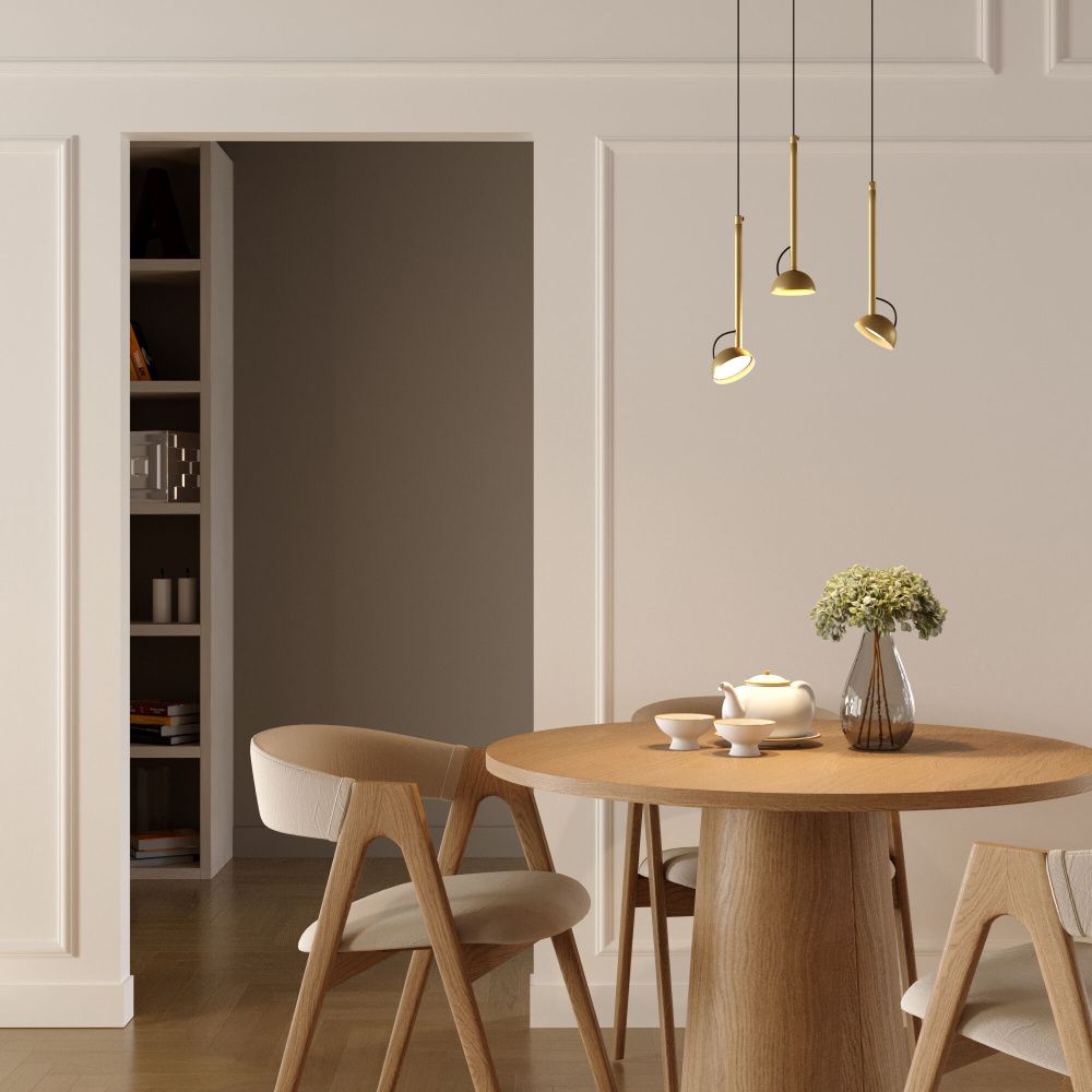 Подвесной акцентный светильник 6*6*133 см, LED, 7W, 4000K, Elektrostandard Join 50313 LED, латунь