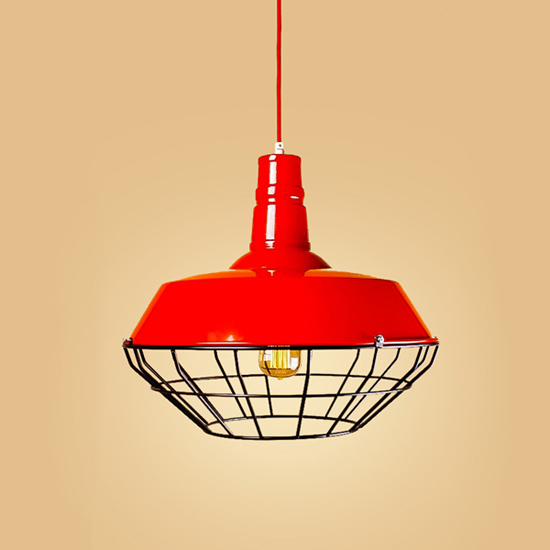 Светильник подвесной LOFT HOUSE P-63/2, диаметр 45 см, красный
