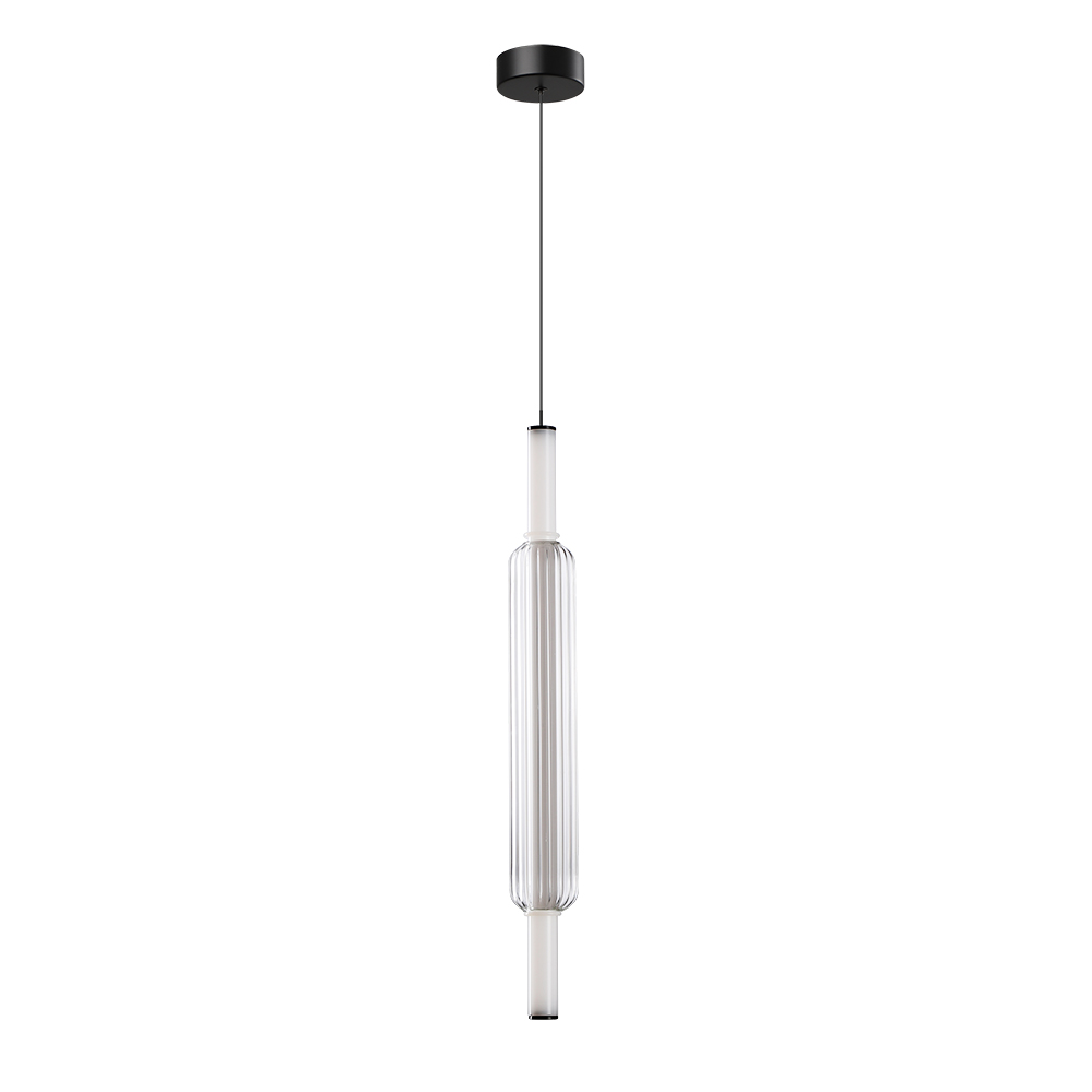 Светильник подвесной 16*60 см, 1 LED*12W, 3500 К, Arte Lamp Rigla A6840SP-12CL, Черный