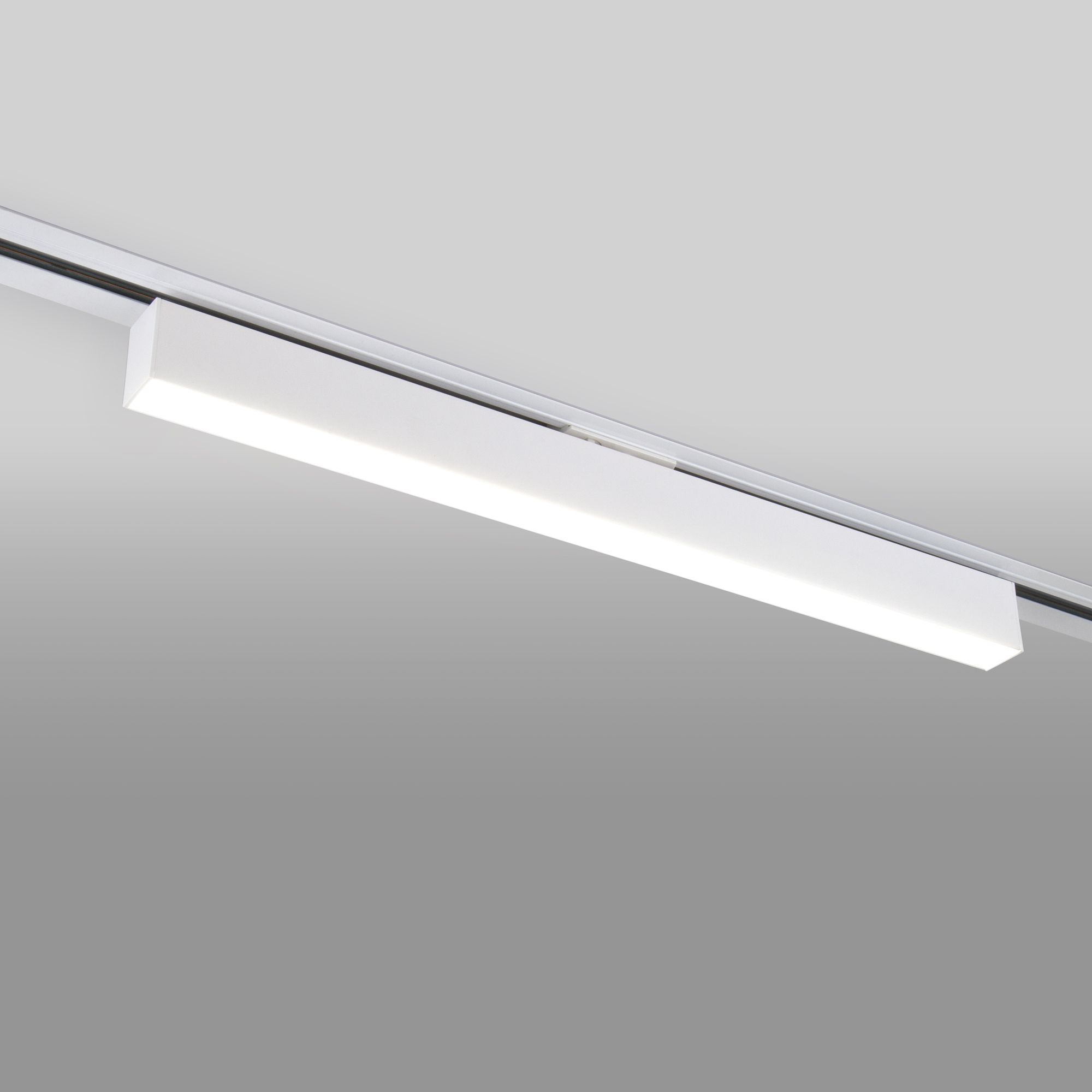Трековый светодиодный светильник для однофазного шинопровода X-Line 20W 4200K белый матовый X-Line белый матовый 20W 4200K (LTB54) однофазный Elektrostandard